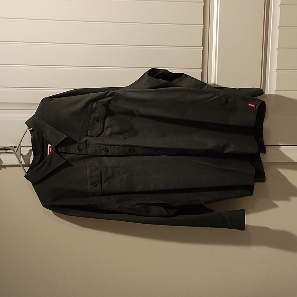 Metallic Gray Wrangler Button-Up Shirt